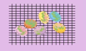 marbleized easter eggs science experiment